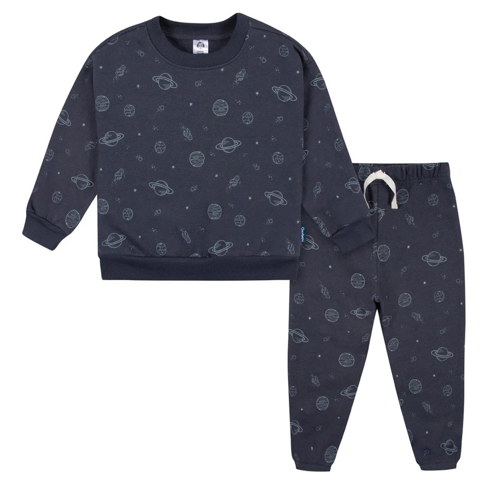 EUC Gerber Baby Space Sweat Set